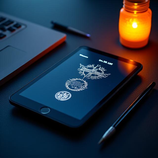 Abstract representation of digital security and education